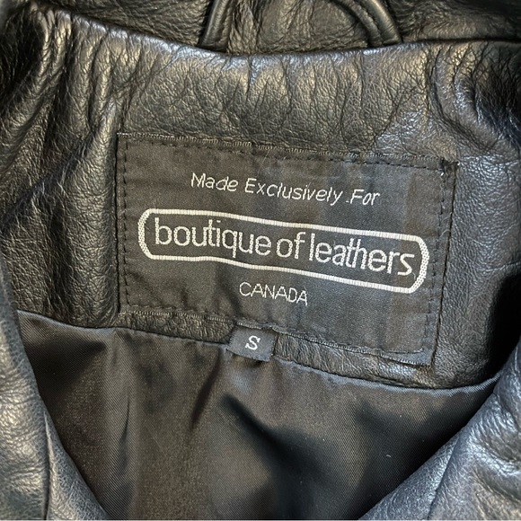 BOUTIQUE OF LEATHERS CANADA Black Leather Jacket - Picture 6 of 9